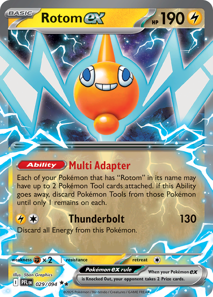 Rotom ex 029/094 Phantasmal Flames Pokemon Holo Double Rare