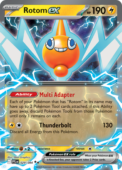 Rotom ex 029/094 Phantasmal Flames Pokemon Holo Double Rare