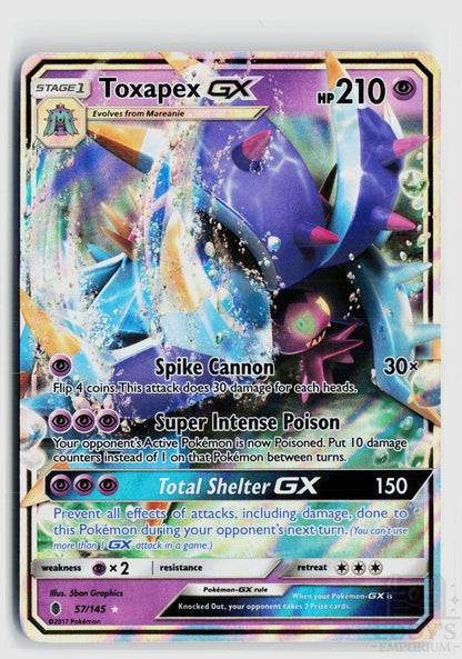 Toxapex GX 57/145 Guardians Rising Pokemon Holo Ultra Rare