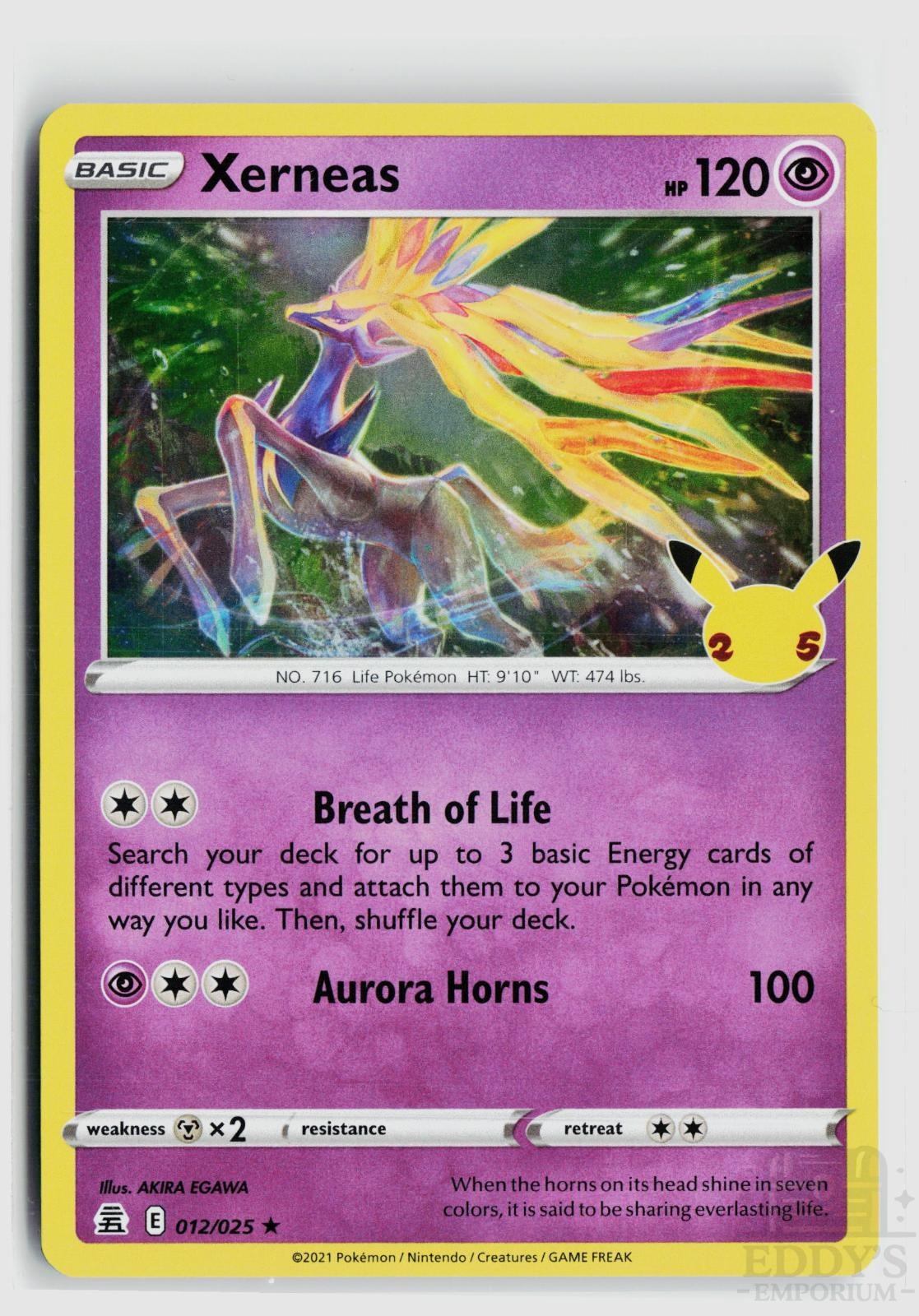 Xerneas 012/025 Celebrations Pokemon Holo Rare NM