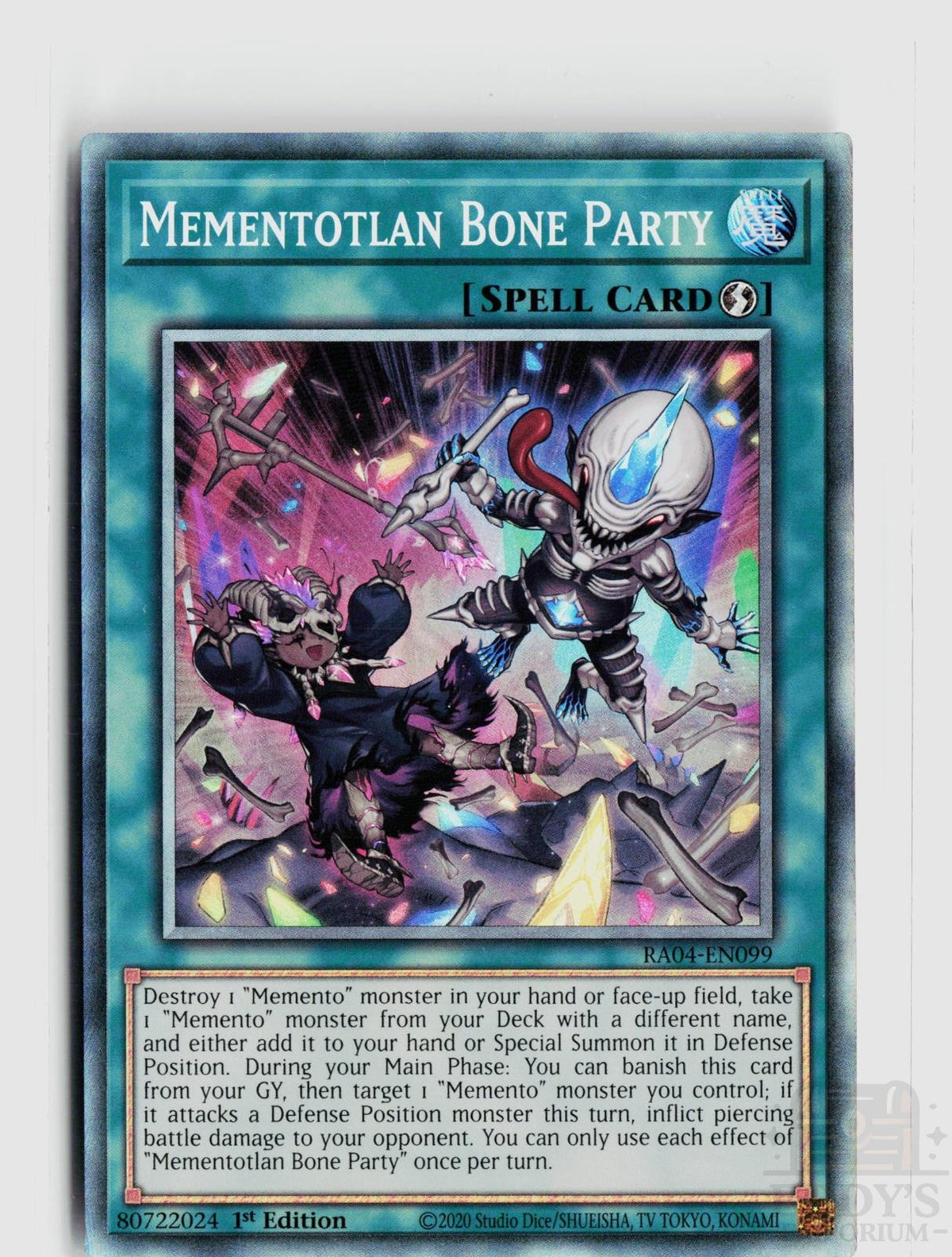 Mementotlan Bone Party (PCR) RA04-EN099 Quarter Century Stampede Yu-Gi-Oh 1st Edition NM