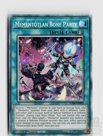 Mementotlan Bone Party (PCR) RA04-EN099 Quarter Century Stampede Yu-Gi-Oh 1st Edition NM