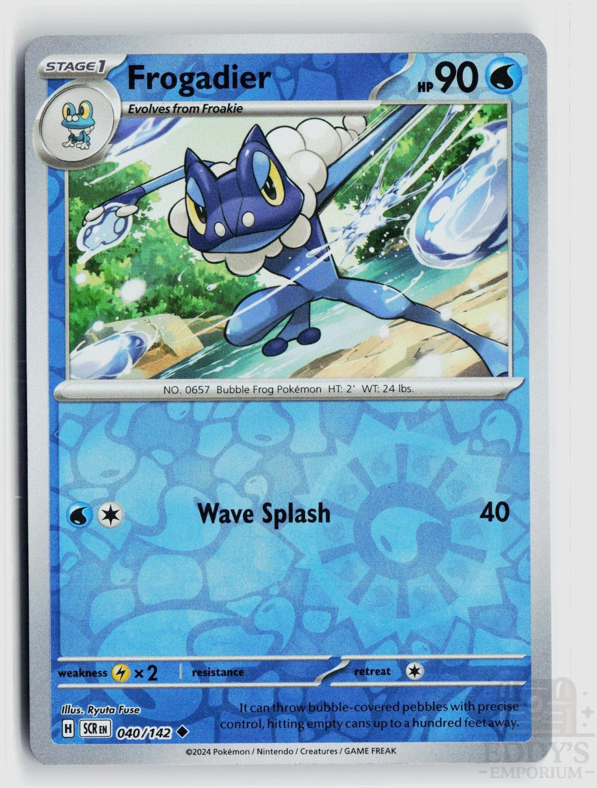 Frogadier 040/142 Stellar Crown Pokemon Reverse Holo Uncommon NM