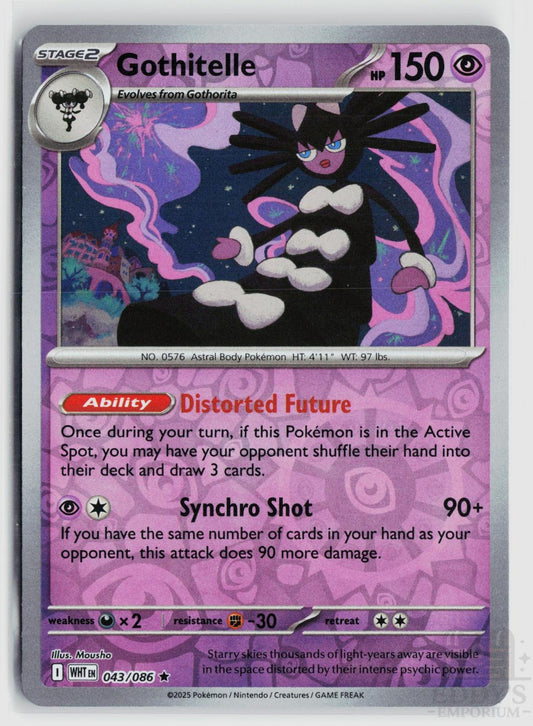 Gothitelle 043/086 White Flare Pokemon Reverse Holo