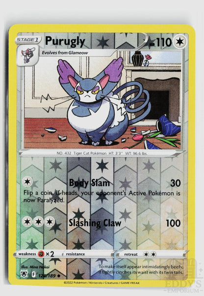 Purugly 128/189 Astral Radiance Pokemon Reverse Holo Uncommon NM