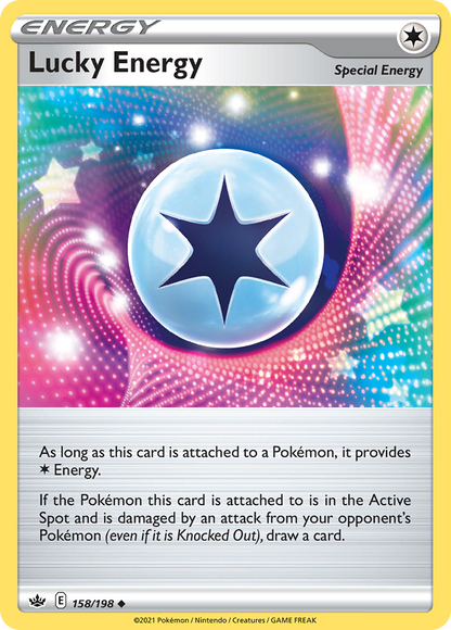 Lucky Energy 158/198 Chilling Reign Pokemon Reverse Holo