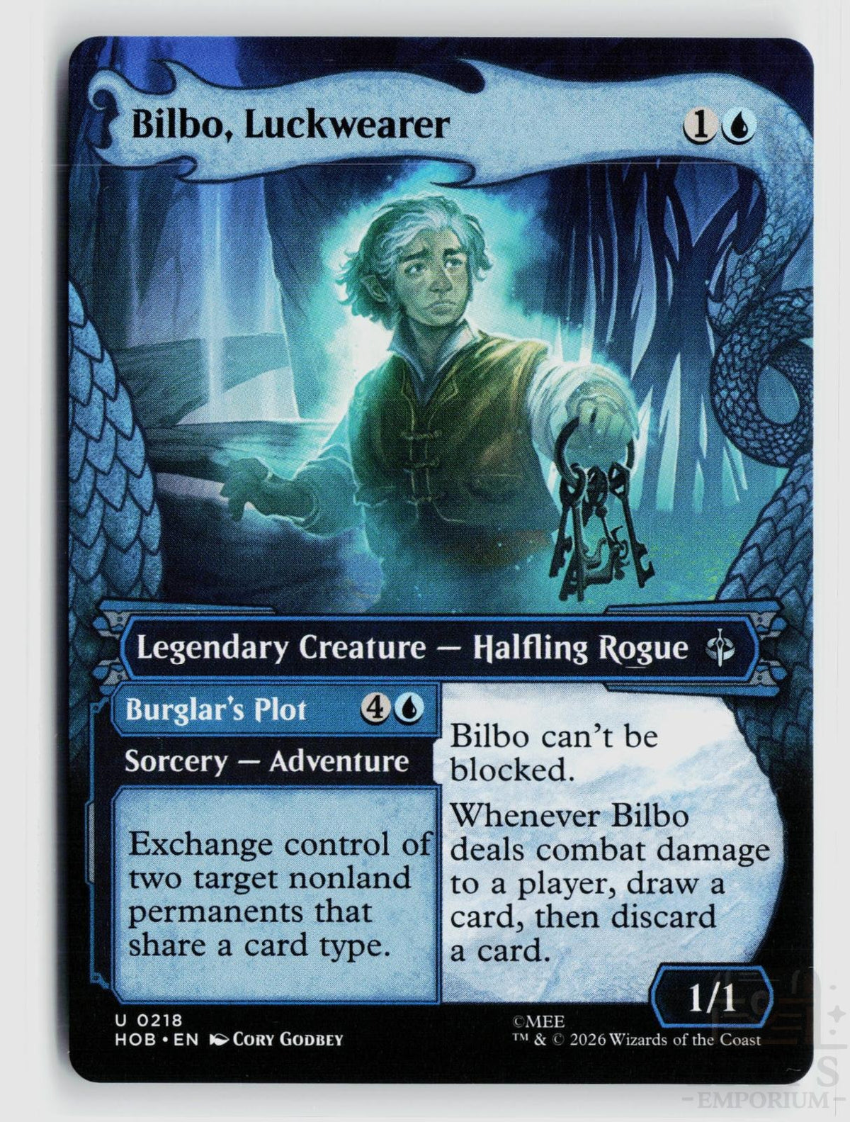 Bilbo, Luckwearer (Showcase) 218 The Hobbit Magic: The Gathering Uncommon