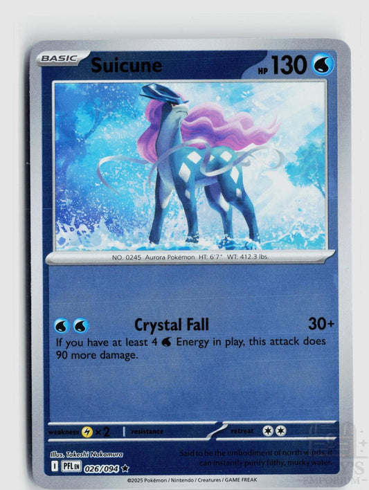 Suicune 026/094 Phantasmal Flames Pokemon Reverse Holo