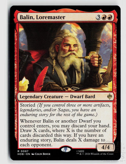 Balin, Loremaster 87 The Hobbit Magic: The Gathering Rare