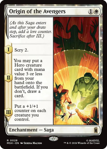Origin of the Avengers 28 Marvel Super Heroes Magic: The Gathering Foil