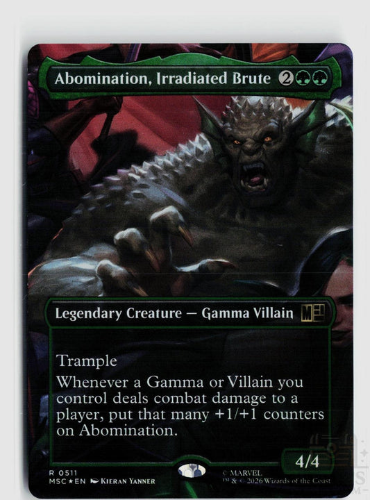 Abomination, Irradiated Brute (Borderless) 511 Commander: Marvel Super Heroes Magic: The Gathering Foil