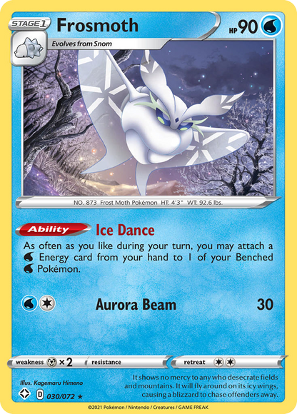 Frosmoth 030/072 Shining Fates Pokemon Holo Rare NM