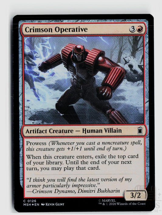 Crimson Operative 126 Marvel Super Heroes Magic: The Gathering Foil Common