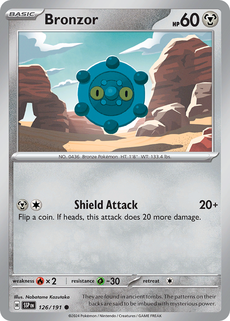 Bronzor 126/191 Surging Sparks Pokemon Reverse Holo Common NM