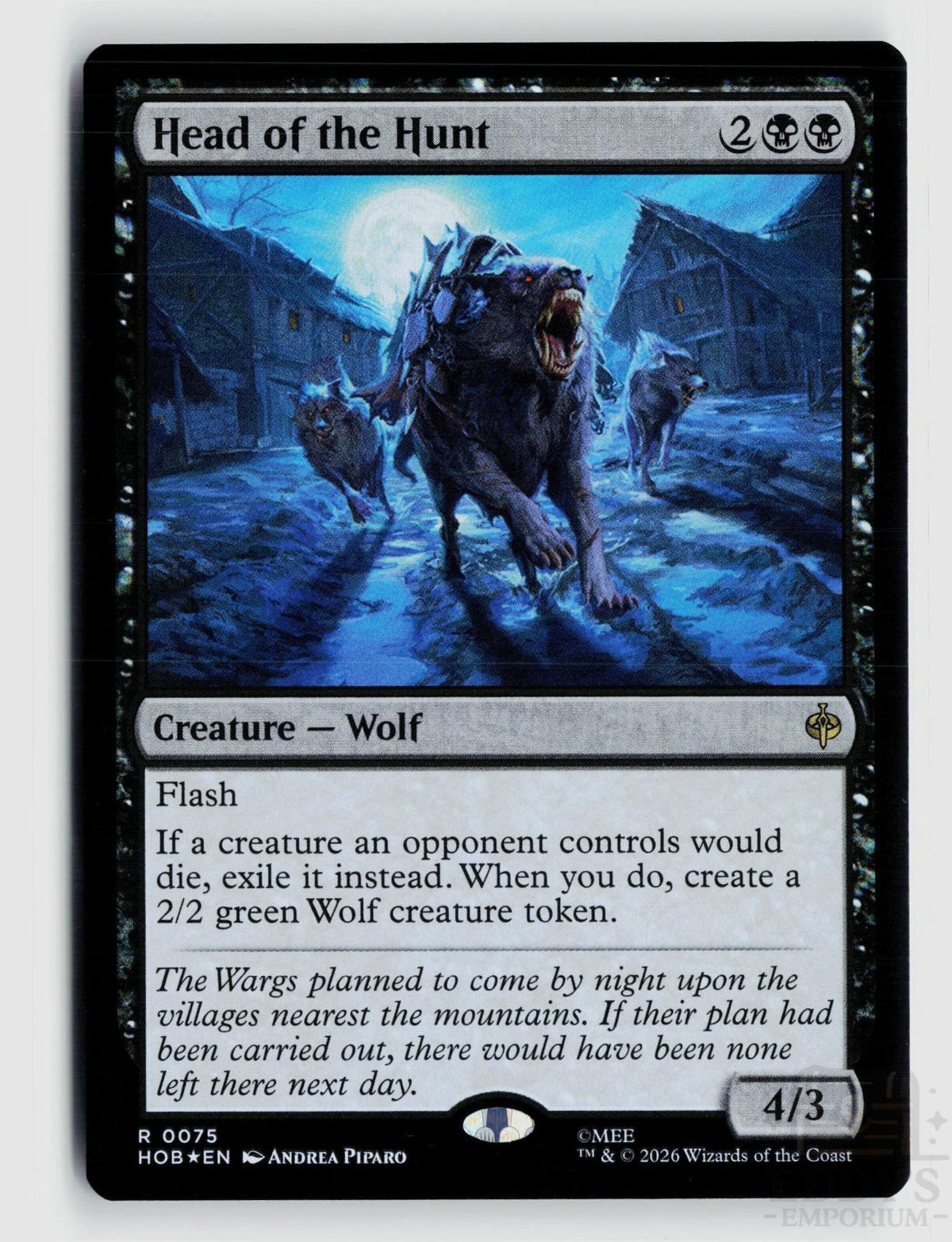 Head of the Hunt 75 The Hobbit Magic: The Gathering Foil Rare