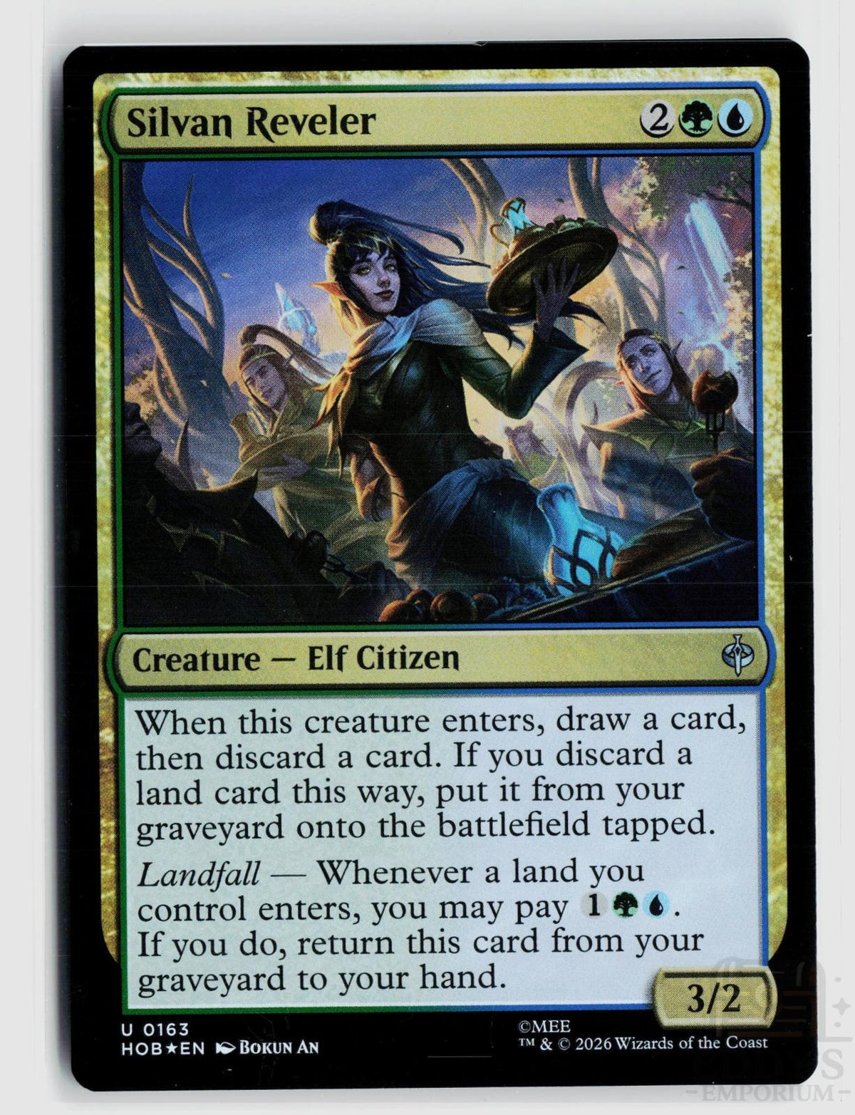 Silvan Reveler 163 The Hobbit Magic: The Gathering Foil Uncommon