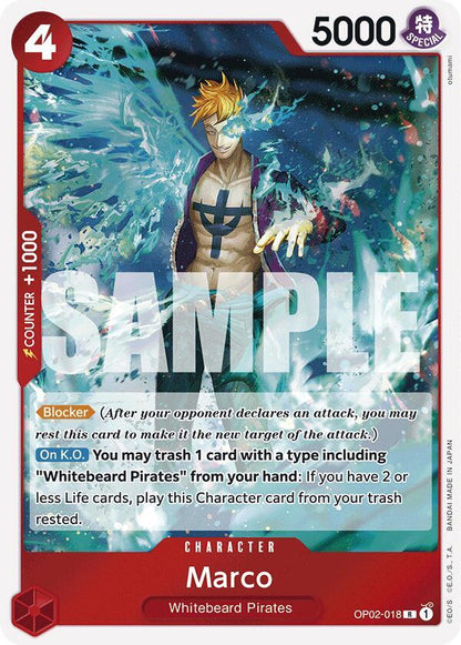 Marco (Reprint) OP02-018 Premium Booster -The Best- One Piece Foil Rare
