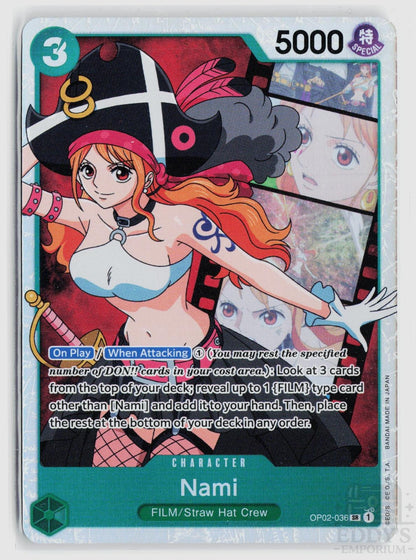Nami OP02-036 Paramount War One Piece Foil Super Rare