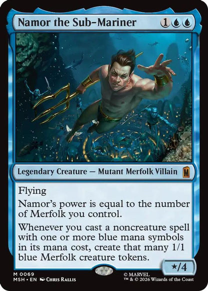 Namor the Sub-Mariner 69 Marvel Super Heroes Magic: The Gathering Mythic