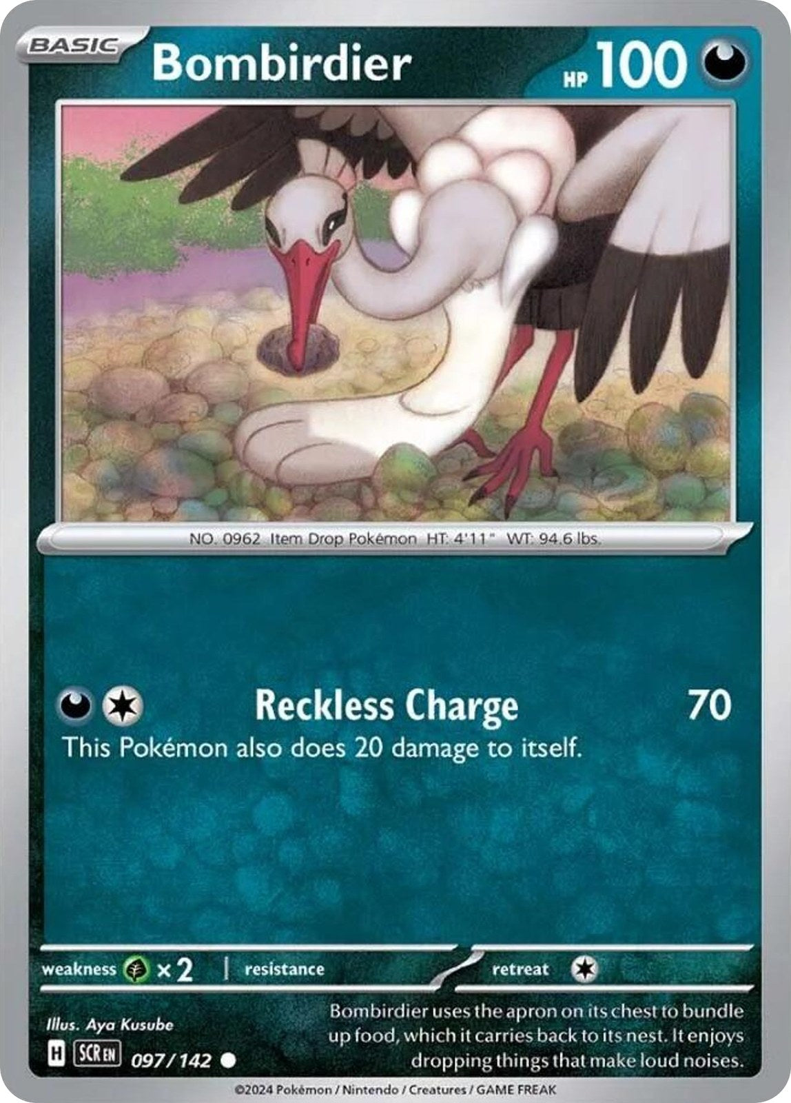 Bombirdier 097/142 Stellar Crown Pokemon Reverse Holo Common NM