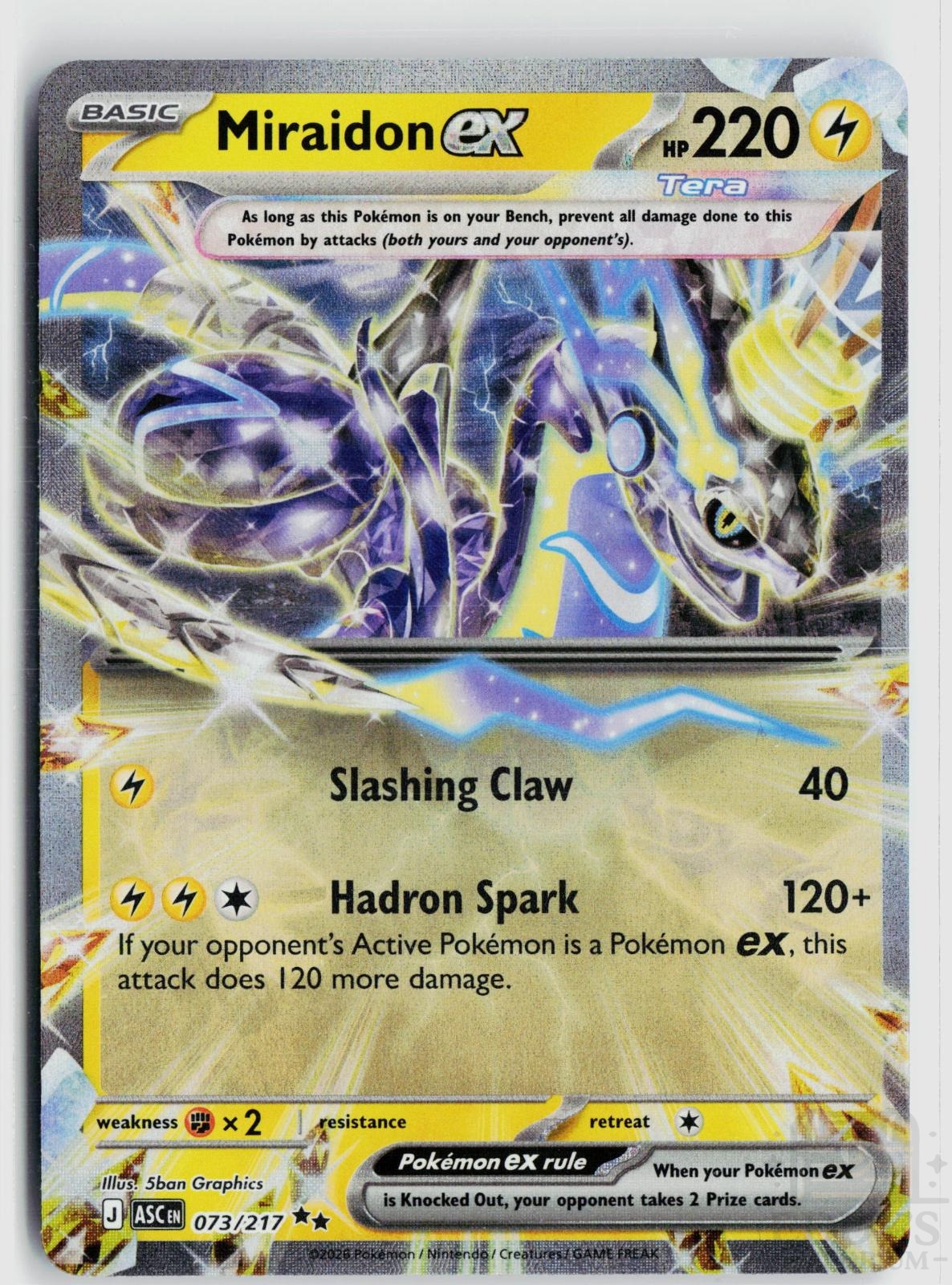 Miraidon ex 073/217 Ascended Heroes Pokemon Holo Double Rare