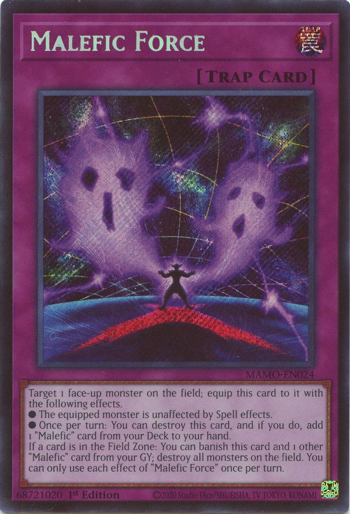 Malefic Force (Secret Rare) MAMO-EN024 Magnificent Monsters Yu-Gi-Oh 1st Edition NM
