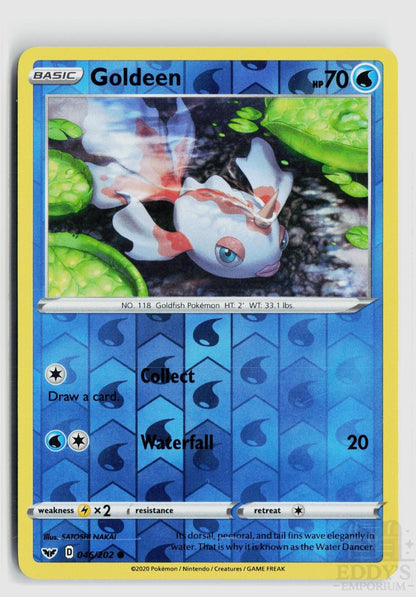 Goldeen 046/202 Sword & Shield Pokemon Reverse Holo Common NM