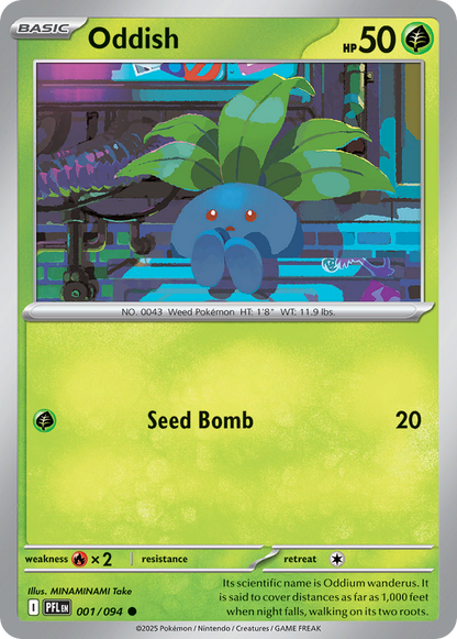 Oddish 001/094 Phantasmal Flames Pokemon Reverse Holo