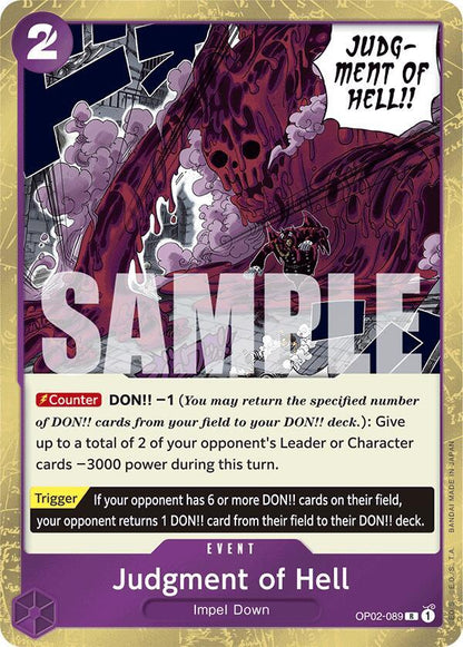 Judgment of Hell (Jolly Roger Foil) OP02-089 Premium Booster -The Best- One Piece