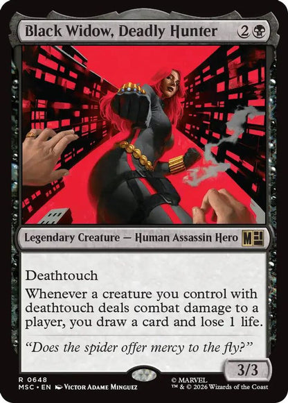 Black Widow, Deadly Hunter 648 Commander: Marvel Super Heroes Magic: The Gathering