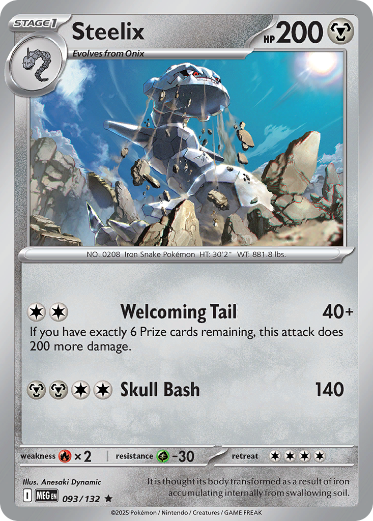 Steelix 093/132 Mega Evolution Pokemon Holo Rare NM