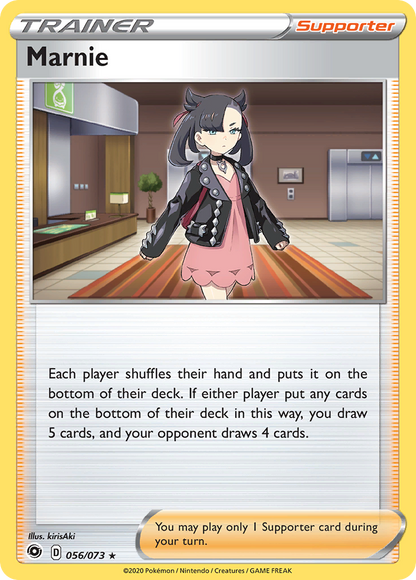 Marnie 056/073 Champion's Path Pokemon Holo Rare NM