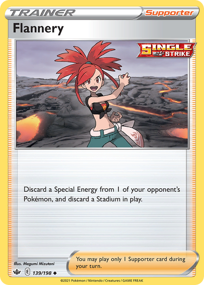 Flannery 139/198 Chilling Reign Pokemon Reverse Holo Uncommon NM