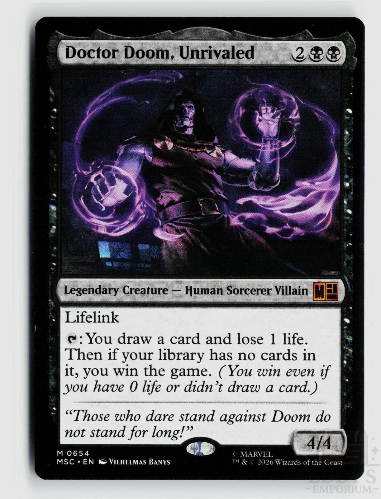 Doctor Doom, Unrivaled 654 Commander: Marvel Super Heroes Magic: The Gathering