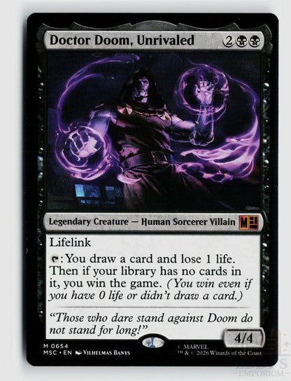 Doctor Doom, Unrivaled 654 Commander: Marvel Super Heroes Magic: The Gathering