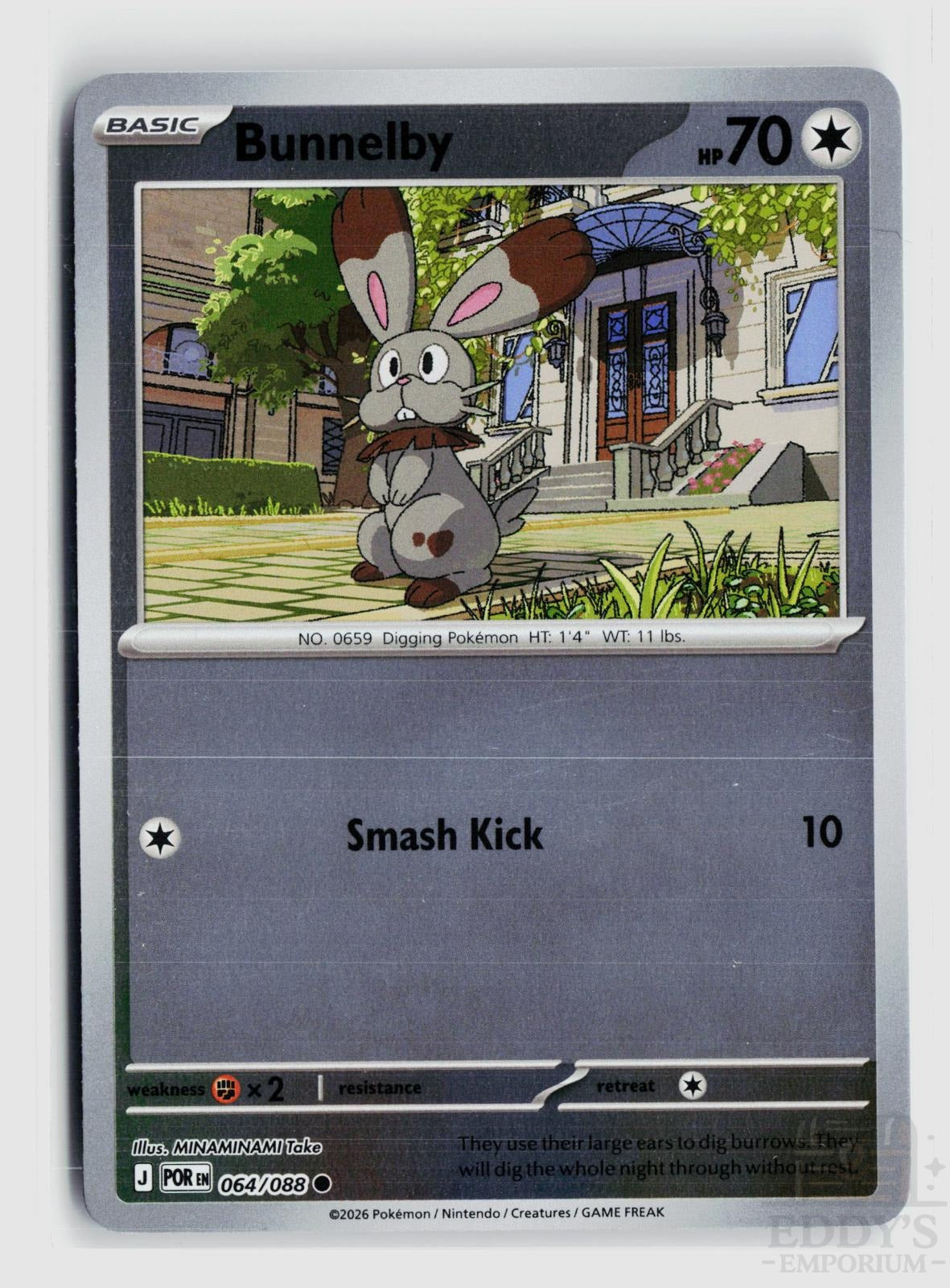 Bunnelby 064/088 Perfect Order Pokemon Reverse Holo Common NM
