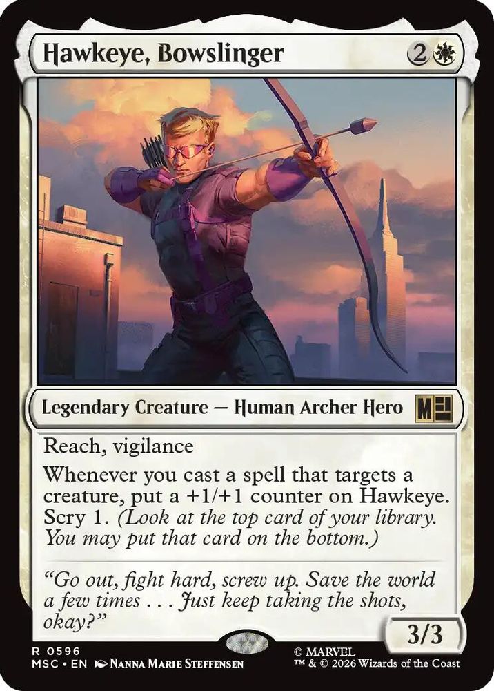 Hawkeye, Bowslinger 596 Commander: Marvel Super Heroes Magic: The Gathering