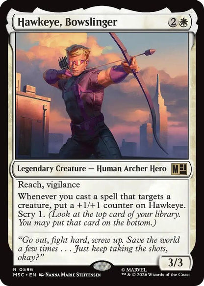 Hawkeye, Bowslinger 596 Commander: Marvel Super Heroes Magic: The Gathering