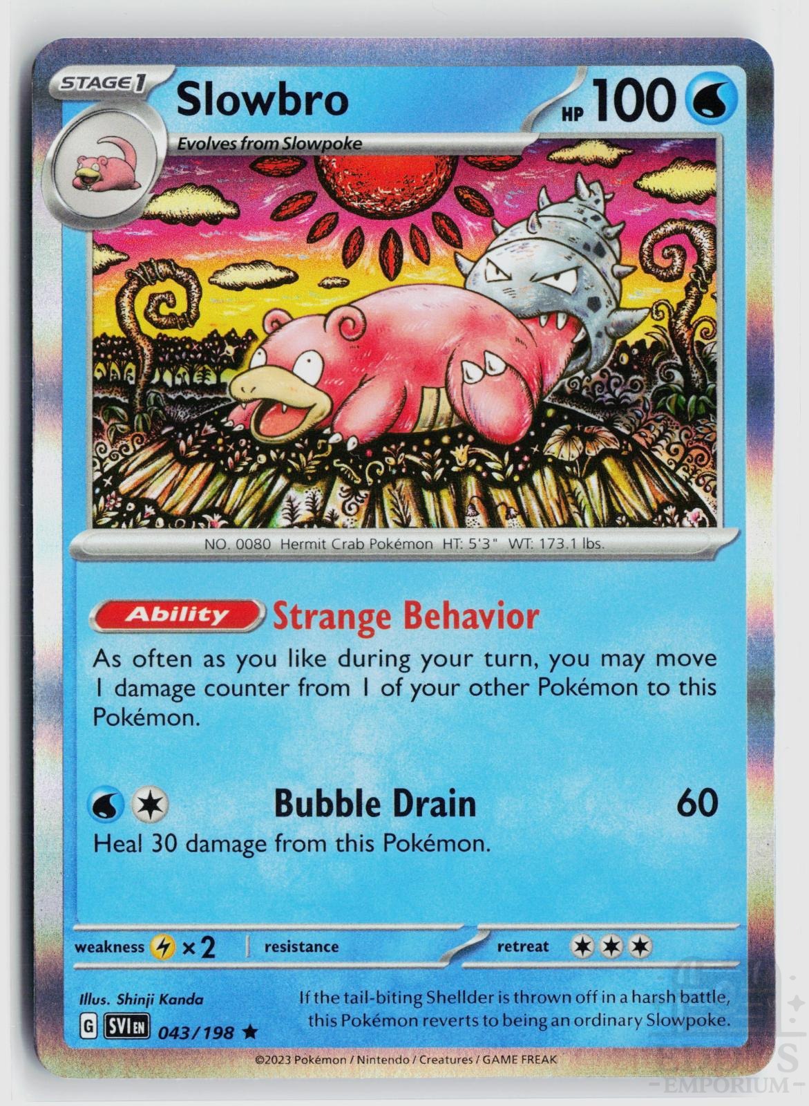 Slowbro 043/198 Scarlet & Violet Pokemon Holo Rare NM