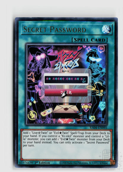 Secret Password (UR) RA04-EN095 Quarter Century Stampede Yu-Gi-Oh 1st Edition NM