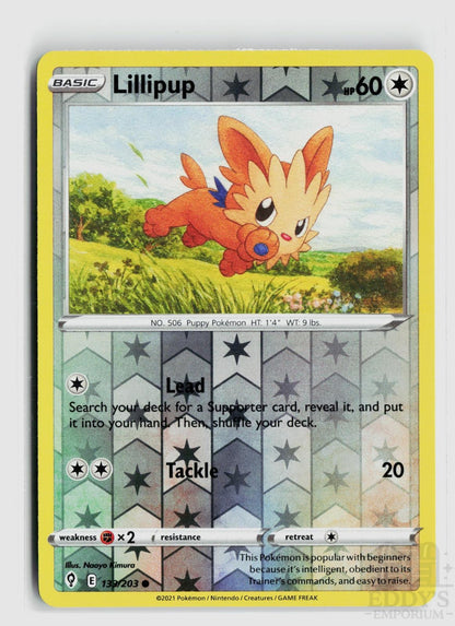 Lillipup 133/203 Evolving Skies Pokemon Reverse Holo Common NM