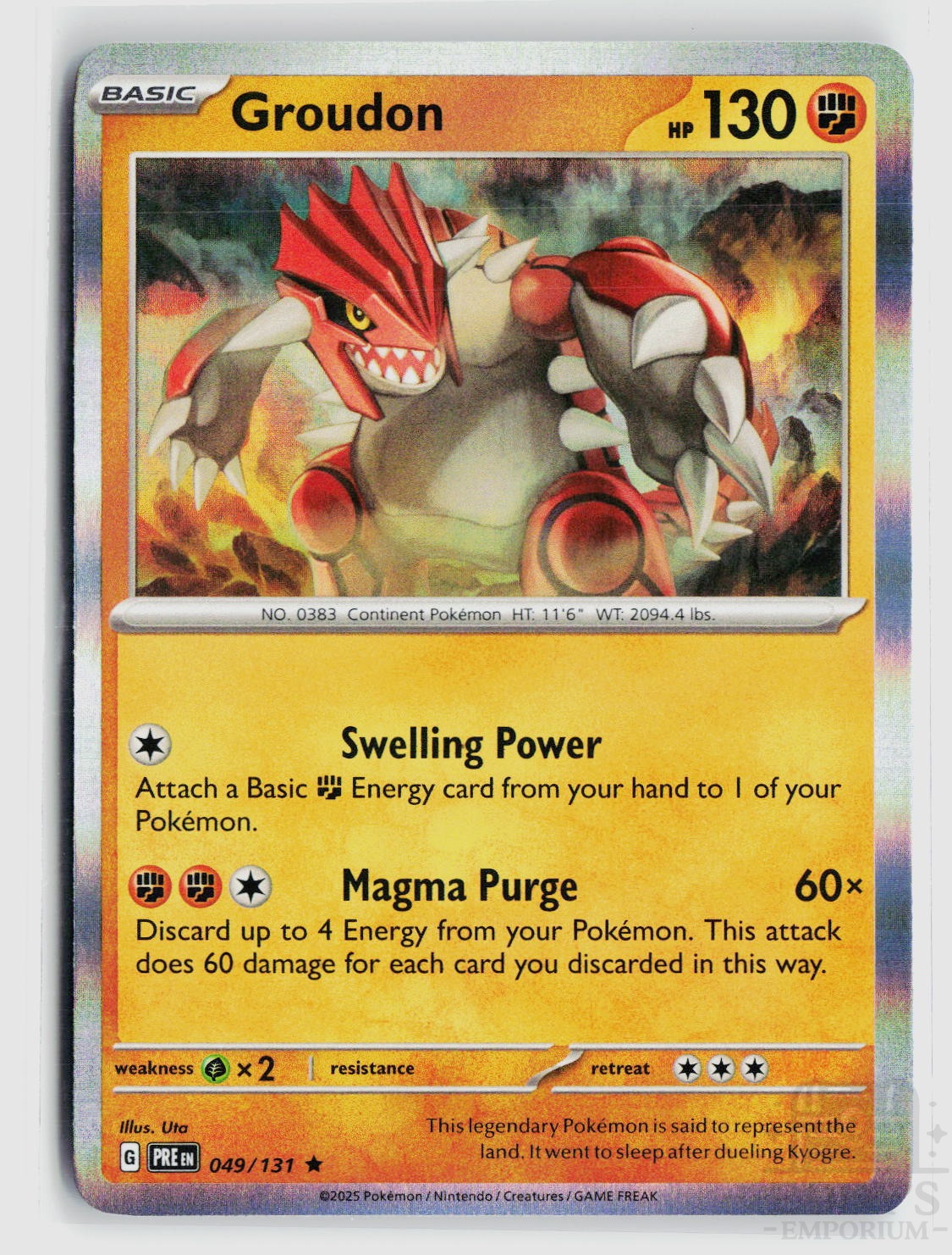 Groudon 049/131 Prismatic Evolutions Pokemon Holo