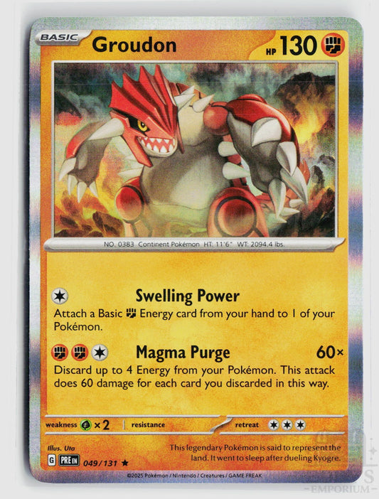 Groudon 049/131 Prismatic Evolutions Pokemon Holo
