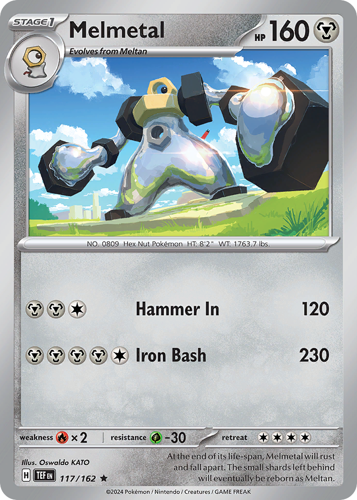 Melmetal 117/162 Temporal Forces Pokemon Reverse Holo Rare NM