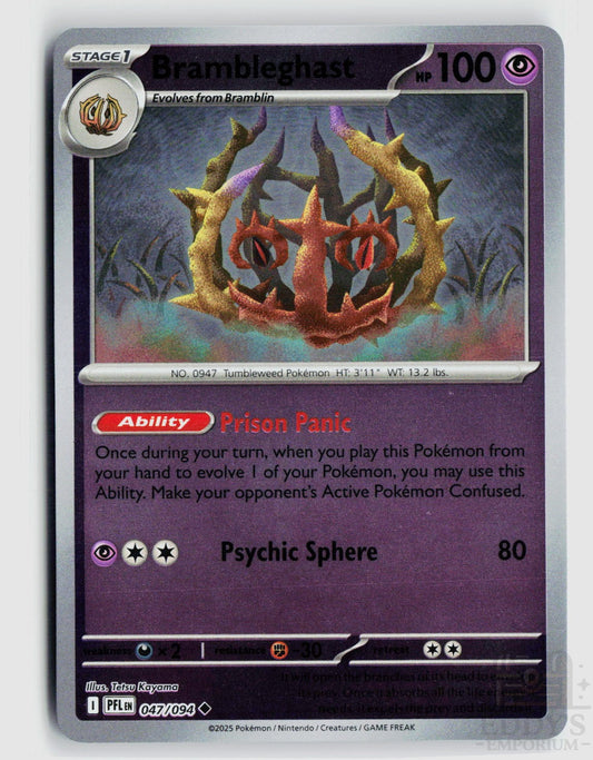 Brambleghast 047/094 Phantasmal Flames Pokemon Reverse Holo