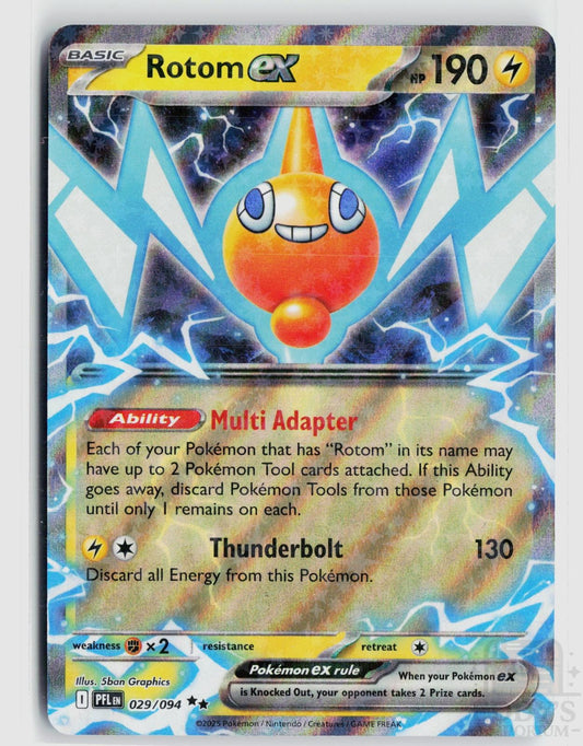Rotom ex 029/094 Phantasmal Flames Pokemon Holo Double Rare