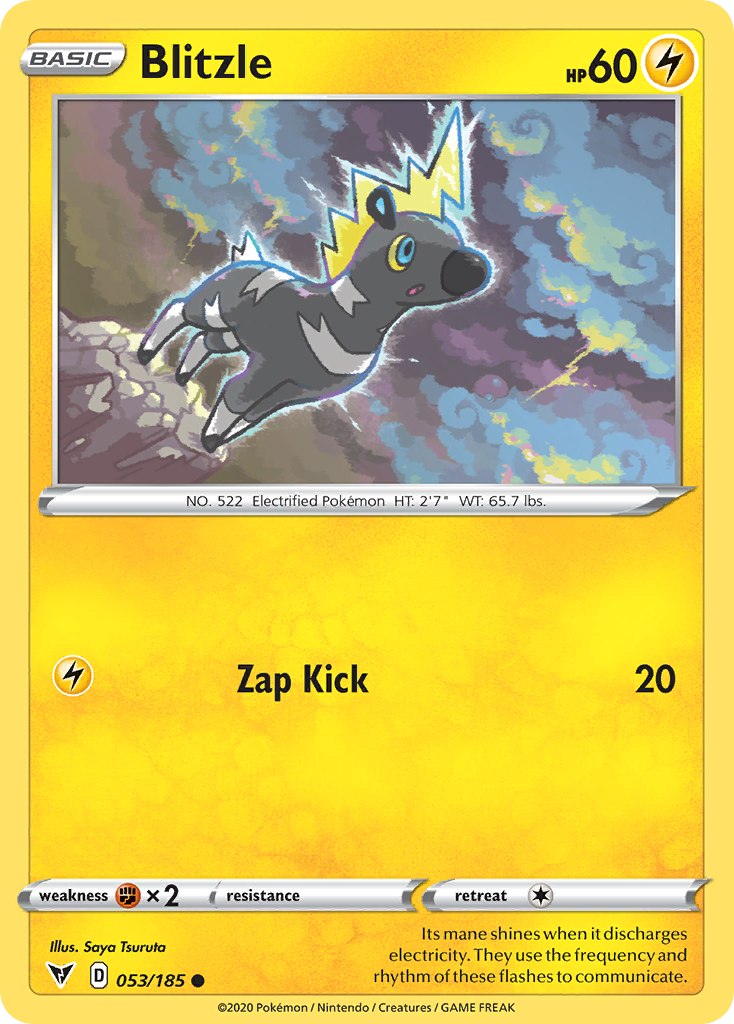 Blitzle 053/185 Vivid Voltage Pokemon Reverse Holo Common NM