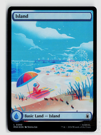 Island (0280) 280 Marvel Super Heroes Magic: The Gathering Foil