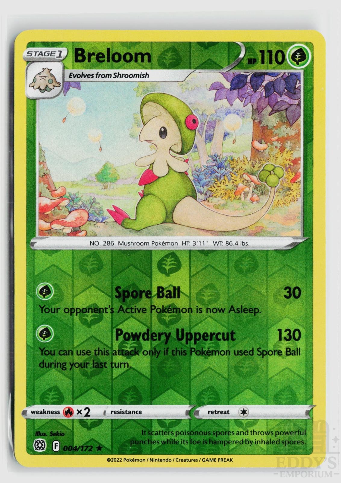 Breloom 004/172 Brilliant Stars Pokemon Reverse Holo