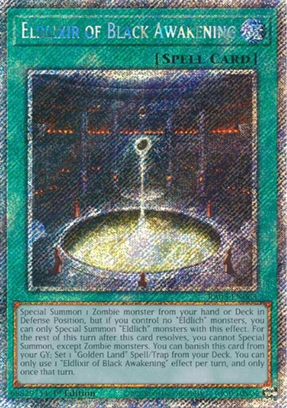 Eldlixir of Black Awakening (Platinum Secret Rare) RA05-EN065 Rarity Collection 5 Yu-Gi-Oh 1st Edition NM